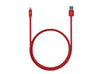 3ft Stainless Steel Lightning Cable - Red