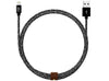 4ft Marbled Woven Braid Lightning Cable with Leather Strap
