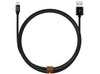 4ft Marbled Woven Braid Lightning Cable with Leather Strap