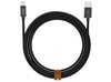10ft Marbled Woven Braid Lightning Cable with Leather Strap