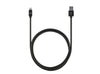 3ft Stainless Steel Lightning Cable - Black