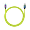 3ft Stainless Steel Lightning Cable - Neon Yellow