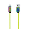 3ft Stainless Steel Lightning Cable - Neon Yellow