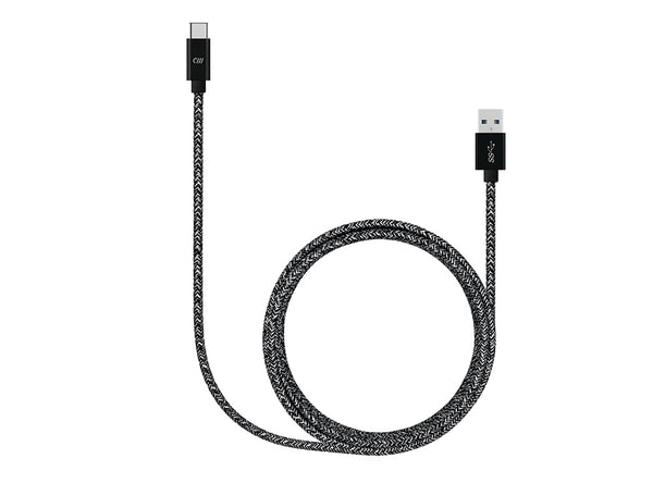 6ft Marbled Woven USB-C to USB-A Cable